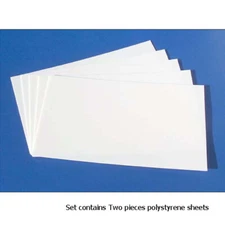 Plus Model Polystyrene Sheets (Length: 190mm, Width: 110mm, Thickness: 0.4mm)