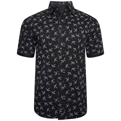 Herren Kurzarm Sommer Hemden 100% Baumwolle Bedruckt Freizeit Tops Designer S-2XL