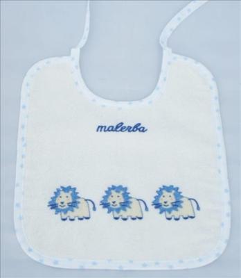 Malerba Lätzchen ''Löwe'' weiß/hellblau