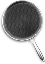HexClad Hybrid Nonstick 12-Inch Griddle Pan, Oven-Safe Up to 900°F
