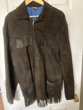 Vintage Genuine Leather Fringed Jacket Worn At Woodstock 69