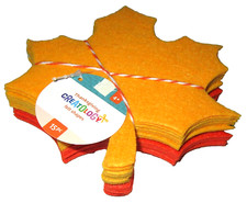 Thanksgiving Leaf Felt Shapes by Creatology 6" x 5.3" 15 leaf shapes
