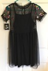 NWT Cat & Jack girls lightweight black sheer floral dress 10-12 L — photo 4
