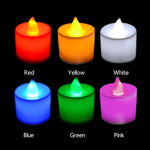 1x 12x bunte elektrische LED-Kerze, flackerfreie, romantische Lampe für Party RM - Bild 3 von 16