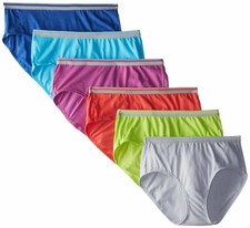 Fruit Of The Loom Womens Low-Rise Brief Panties 6-Pack