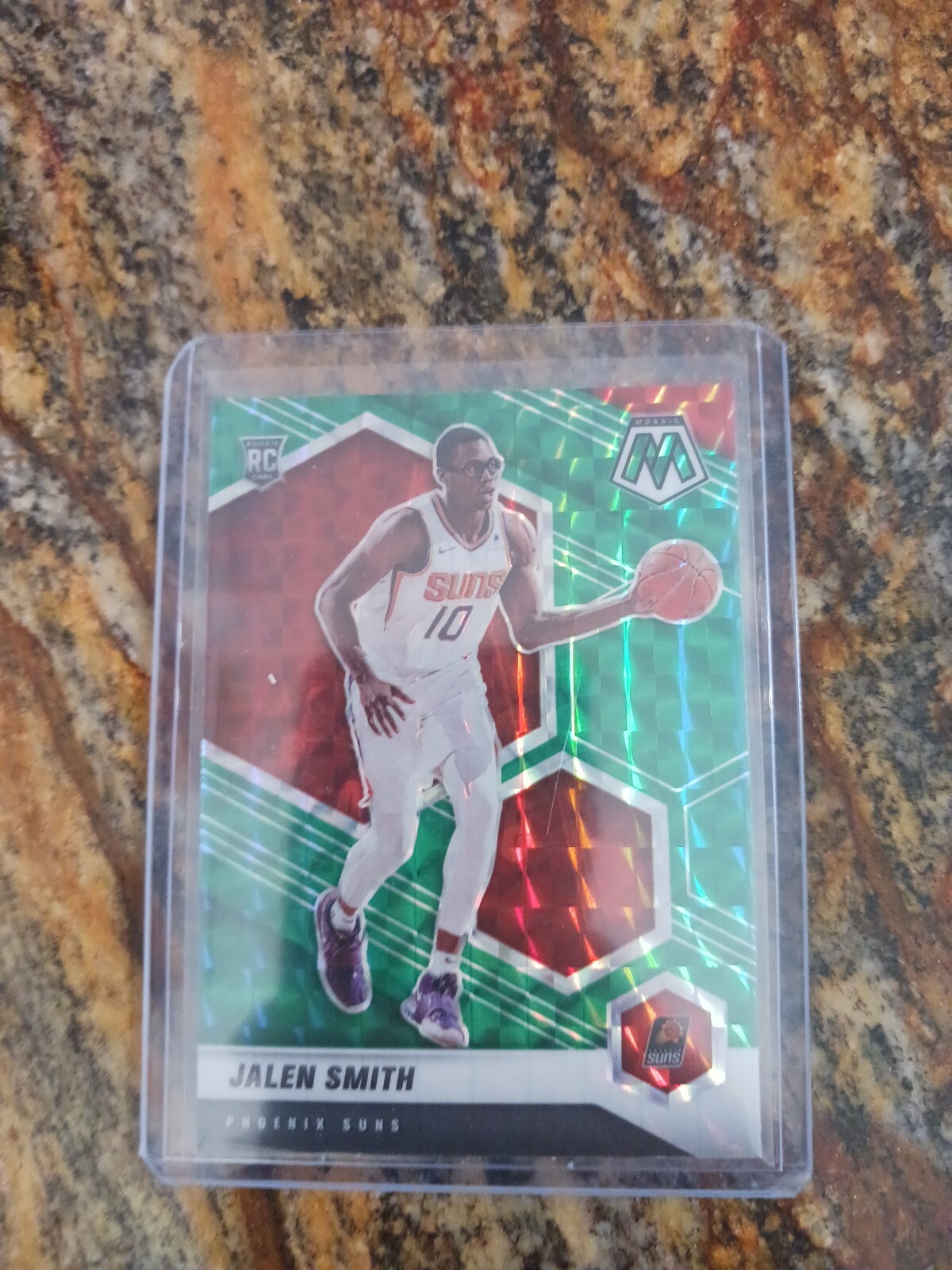 2020-21 Panini Mosaic Jalen Smith RC Phoenix Suns #228 Green Reactive