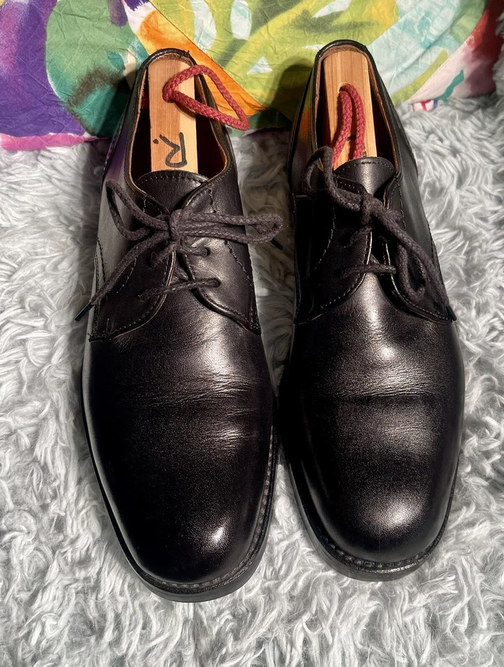 Zapatos Oxford COACH Taggart de cuero suave negro con cordones para mujer talla 7,5 hechos en Italia Foto 2 de 4