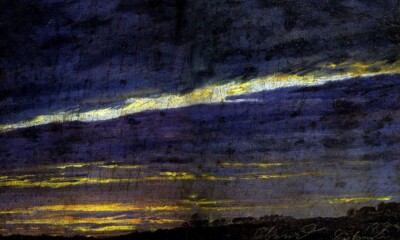 Oil painting Nightly-Cloudy-Sky-also-known-as-Evening-Caspar-David-Friedrich-Oil