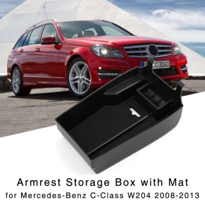 Armrest Storage Box for Benz C Klasse W204 2008-2013 Central Console Glove Tray
