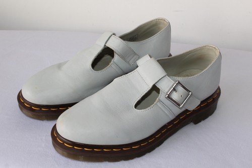 Dr Martens Polley Mary Jane Shoes In Pale Blue/Grey Size UK 6 - Picture 3 of 22