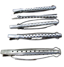 VINTAGE LOT Of 5 GOODY METAL HAIR rollers CLIPS CURLERS Aluminum F