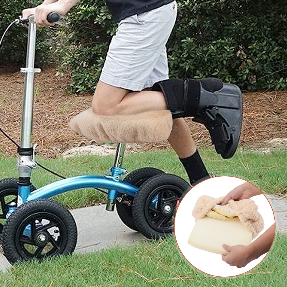 Walker Accessory Knee Scooter Pad Cover Padded Foot Injury Soft Plush