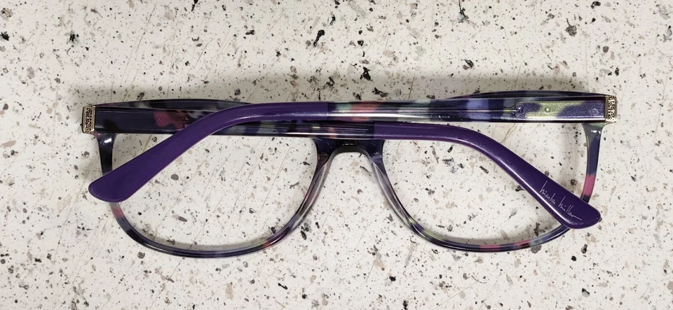 Anteojos Nicole Miller "Brook" CO1 56-14-140 púrpura con monturas Tort usadas muy bonitas Foto 2 de 4