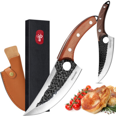 Chef Knife Japanese Style Kitchen Knife Forged Viking Knives Cleaver with Sheath