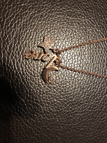 Kate Spade "I Give You..." Wish Charm Necklace NWT Pave Crystal Love, Star, Moon - Picture 2 of 4