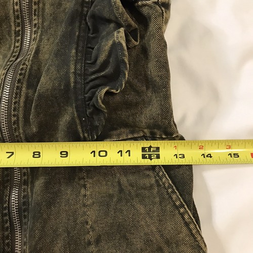 Sea New York Jumpsuit Girls Size 7-9 Years Green Jeans Denim Ruffled Pockets - Picture 11 of 17
