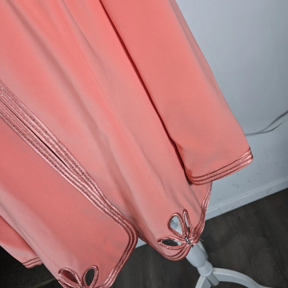 Traje Faith Wms 22W Color Melocotón Poli Adornado Chaqueta Separada B12 Foto 4 de 4