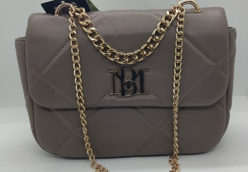 Badgley Mischka Beige Hellbraun Crossbody Gold Kette Tasche Große Diamant Steppung Handtasche - Bild 2 von 14