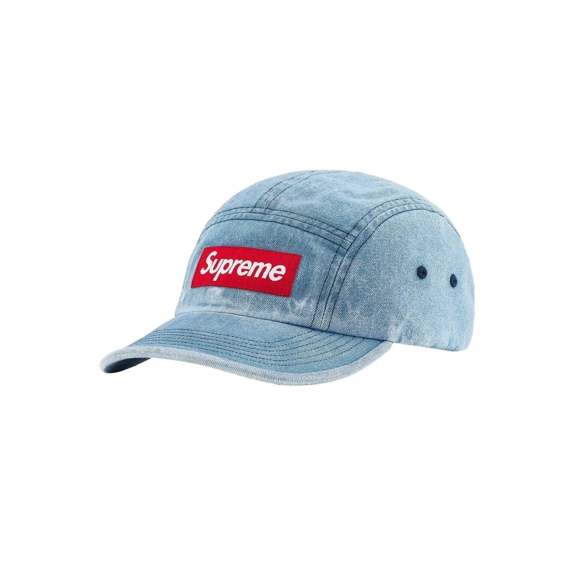 Casquette de camp en sergé chino lavé Supreme Denim   21FW  