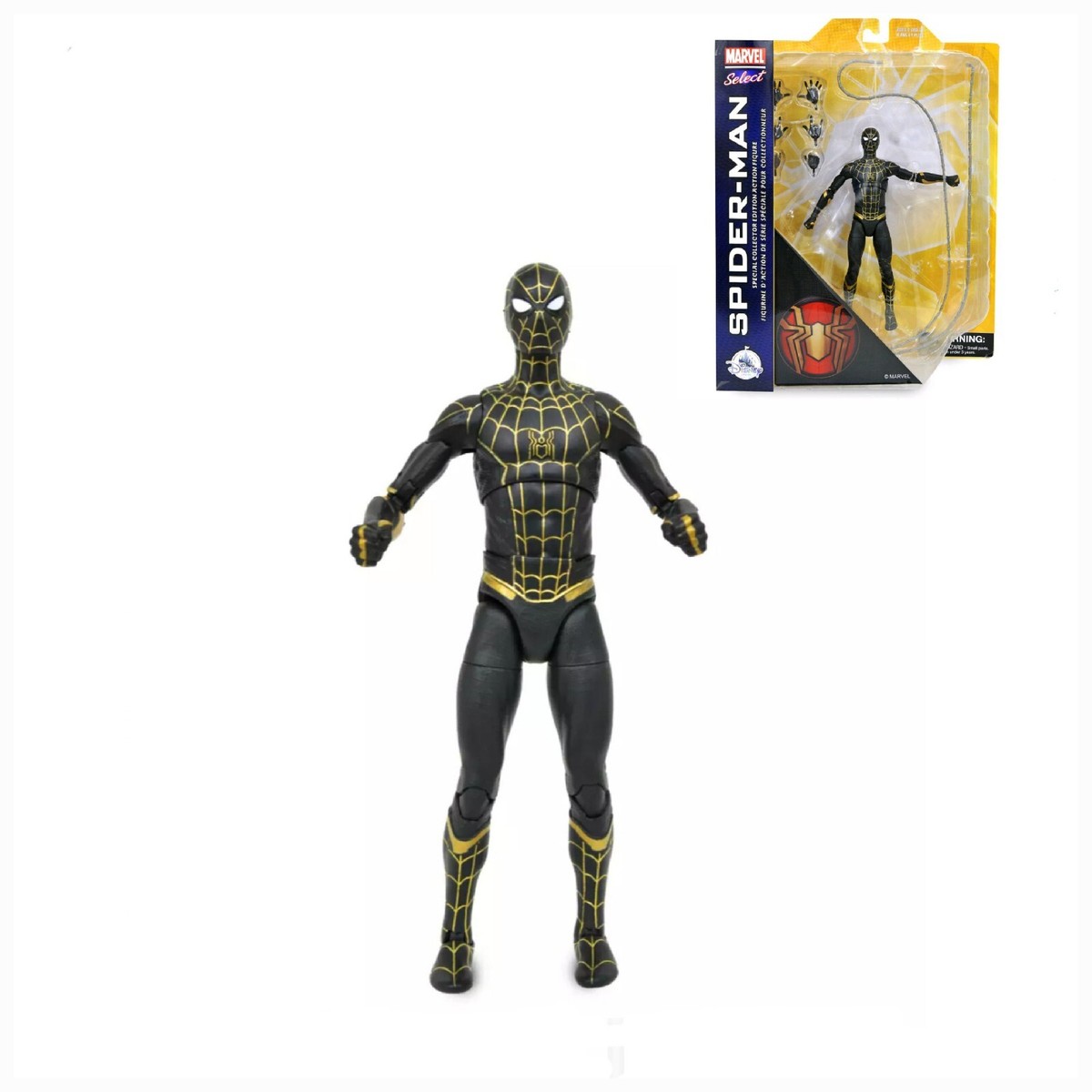 その他 Marvel Black Diamond Spider Man WEB OF SPIDER-MAN Black Symbiote Figure MARVEL SELECT