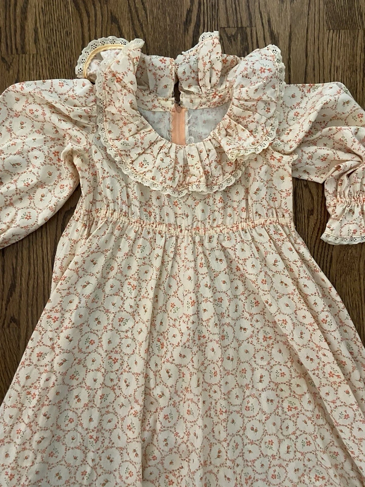 Disfraz de Colono Williamsburg Americano Colonial Hecho a Mano para Niñas Pequeñas S M Foto 2 de 3