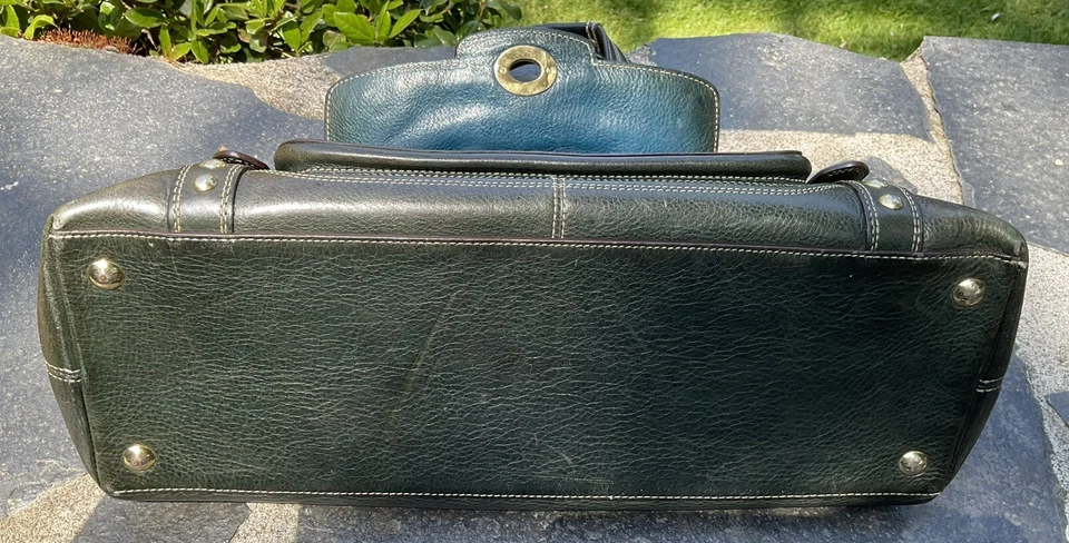 Coach Hampton Miranda Satchel, Faded Teal, Style 11085 - Image 4 of 4