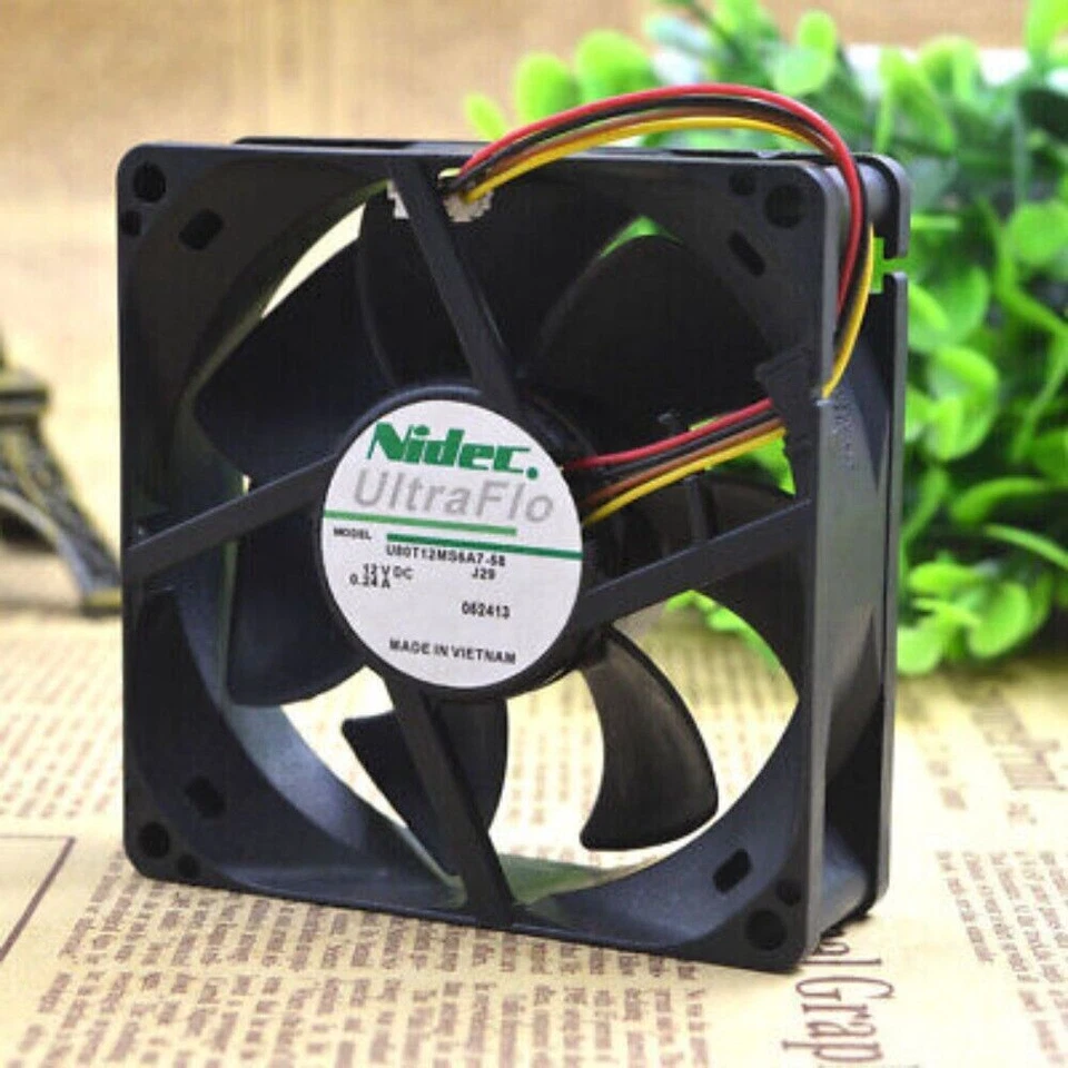 1pc NIDEC U80T12MS6A7-58 8025 8CM 12V 0.24A 4-wire Inverter Cooling Fan - Image 2 of 4