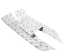 Set pedane in alluminio mandorlato SIP per Vespa 50, 90, 125 ET3 Primavera