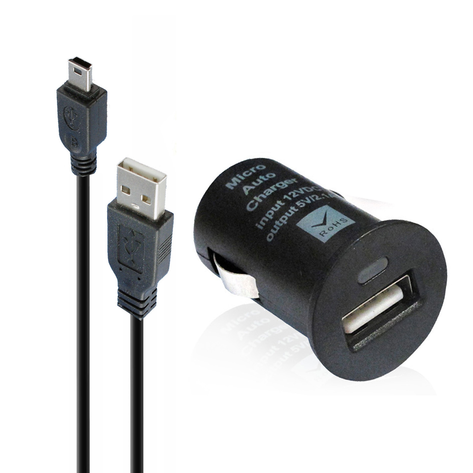 Car Charger fit Eclipse / Ectaco eReader jetBook Burgundy / Ematic eGlide 4G Tab