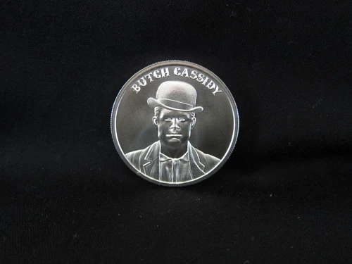 Wild West Legends Series Butch Cassidy 1 oz .999 Silver USA Made BU Round Coin