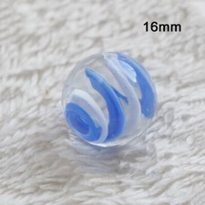 Glasmurmeln Murmeln Glaskugeln 16mm Blaue und weiße klar Kristallkugel Glaskugel