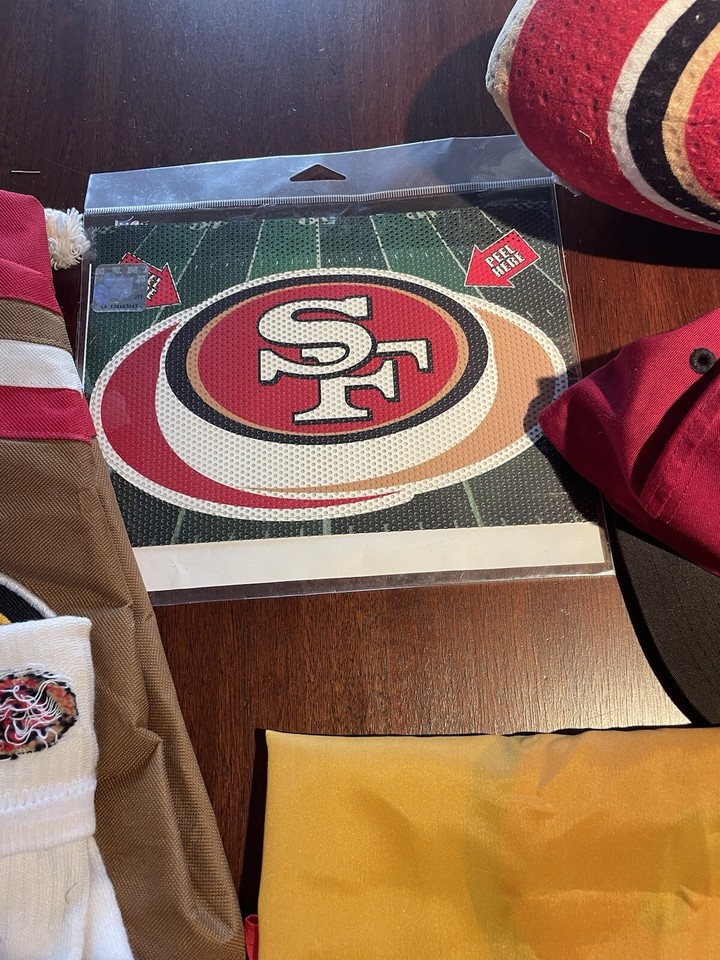 49ers Flag, Bag, Hats, Socks Decal, Soft Football eBay