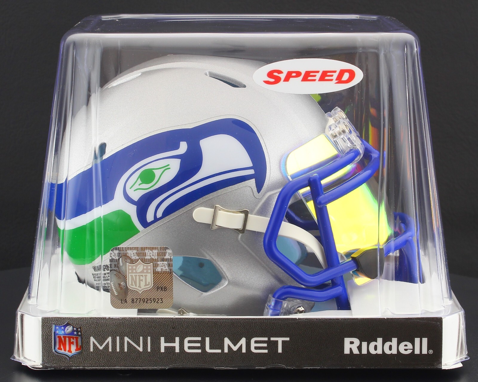 SEATTLE SEAHAWKS NFL Riddell SPEED Mini Football Helmet w/ EYE SHIELD ...