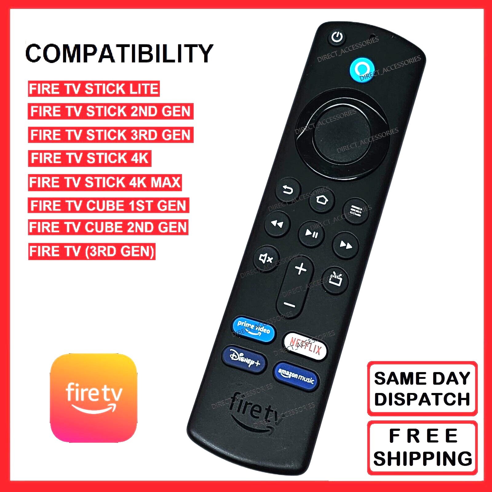 GENUINE L5B83G VOICE REMOTE FOR AMAZON FIRE TV STICK 4K MAX LITE 2ND