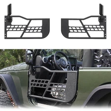 Tubular Tube Doors With Side View Mirror for 2007-2018 Jeep Wrangler JK 2 Door