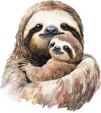 Wall decal sticker sloth wall sticker 18 x 18 cm large