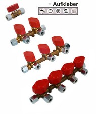 Verteilerblock Gasrohr 8mm Schnellschlussvent...
