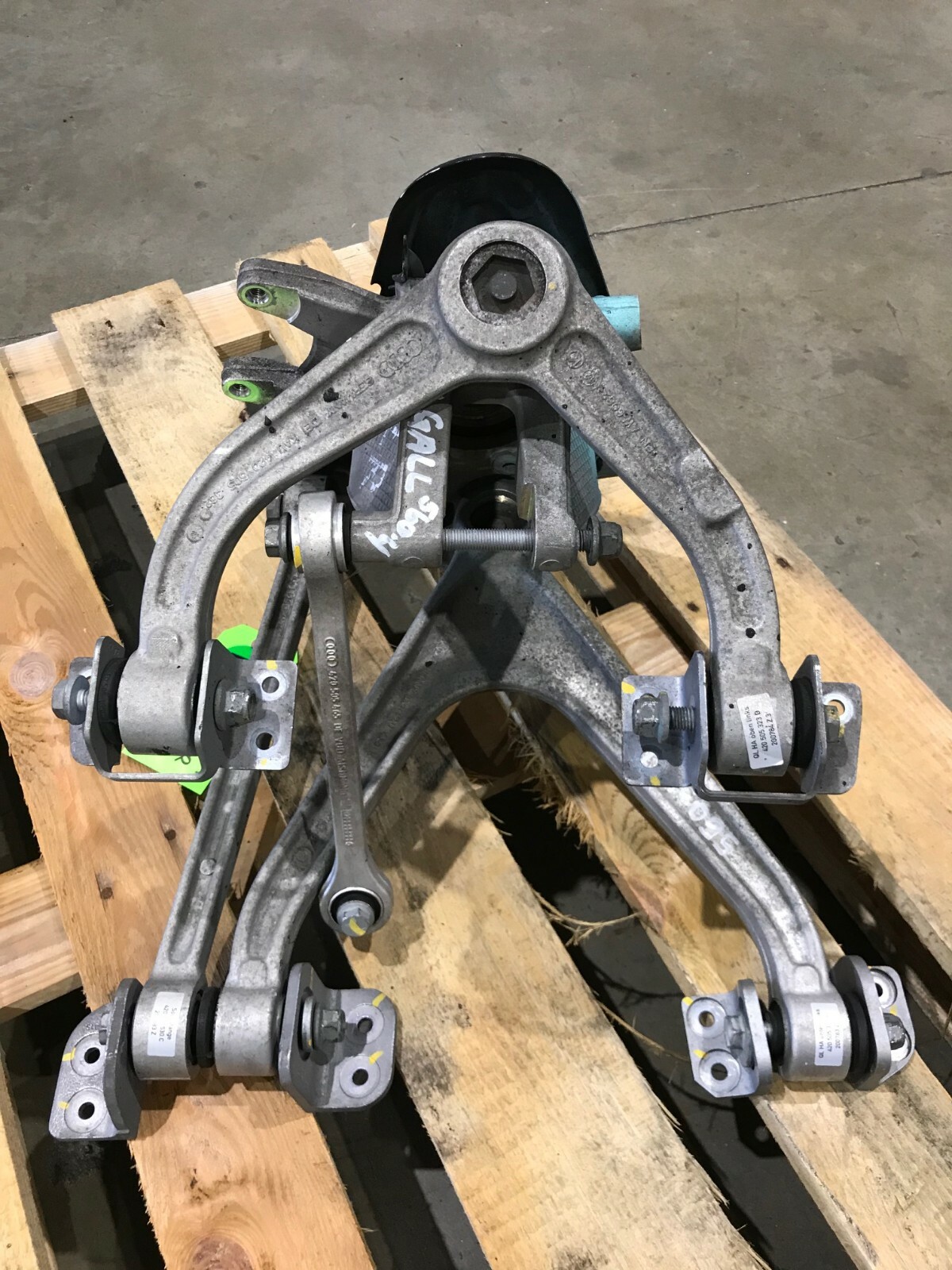 08-15 LAMBORGHINI GALLARDO LP560 LP550 LEFT REAR SUSPENSION CORNER KNUCKLE ARMS