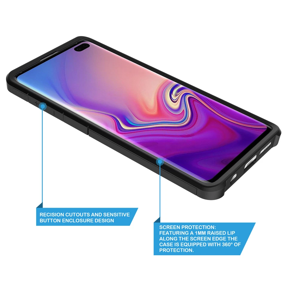 For Samsung Galaxy S10 Plus /S10+ Hybrid Graphic Fashion Cute Colorful Case - Image 4 of 4