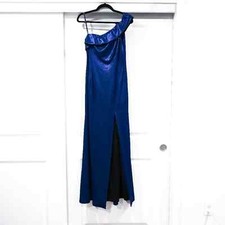 Black Halo Dolan Gown Women's Blue Metallic Gown in Size 8