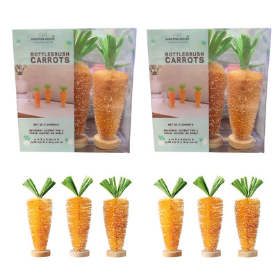 Aldi Finds Easter Bottlebrush Carrots - 2 Boxes each Kirkton House Decor 6''
