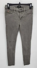 Hudson Jeans Womens 26 Gray Faded Wash Skinny Denim Retro Grunge Y2K 90s