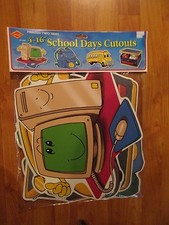 16" School Days Diecut Cutouts 1998 Beistle 4-Wall Decoration NIP