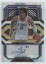 2021 Panini Prizm Draft Picks College Penmanship Hyper Trendon Watford Auto 5i2