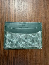 *Da vedere! ❤️ Portafoglio uomo unisex Goyard St. Sulpice porta carte verde autentico!