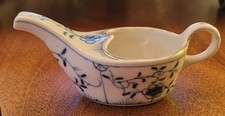Antique Porcelain WT C Blue Straw Flower Infant/Invalid Feeder Made in Germany