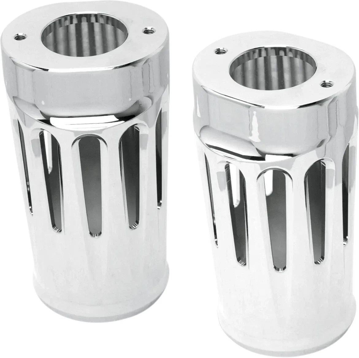 ARLEN NESS Fork Boot Covers - Chrome - Deep Cut - FLHTD 20-012