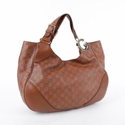 Gucci Schultertasche braun Leder Hobo 203504 29026603