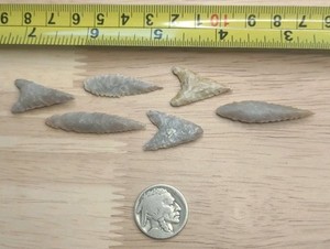 Neolithic Period Arrowheads Sahara Desert Africa 3 Fishtail 3 Willow Leaf Nice