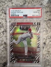 2022 Panini Select Zebra Pitching Shohei Ohtani Gem Mt 10!! Pop 3